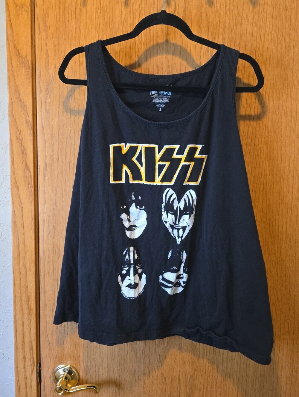 Torrid 2 2x Black KISS Tank KISS Band Rock Band Faces